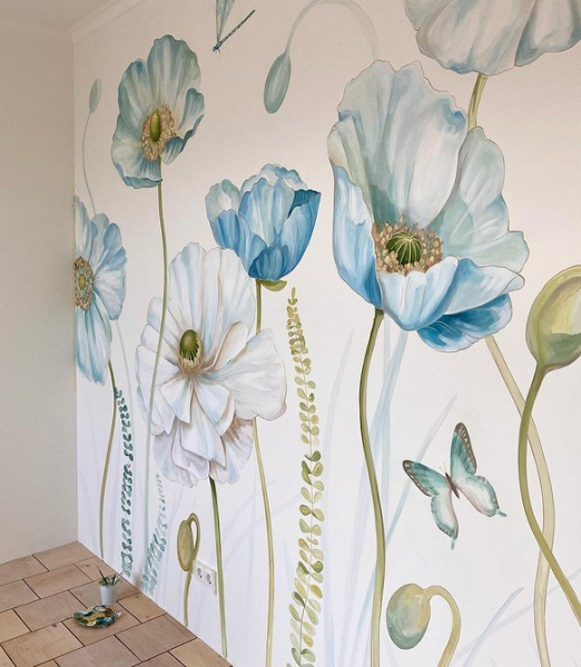 Фрески на стену в интерьере: способы нанесения и модные тенденции  | ivd.ru