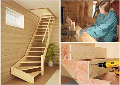 Этапы изготовления лестницы