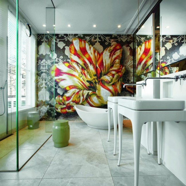 Мозаичное панно в интерьере