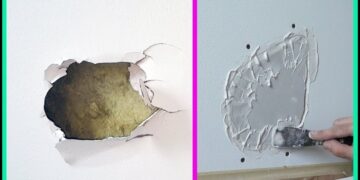 Как замаскировать дырку в стене из бетона?