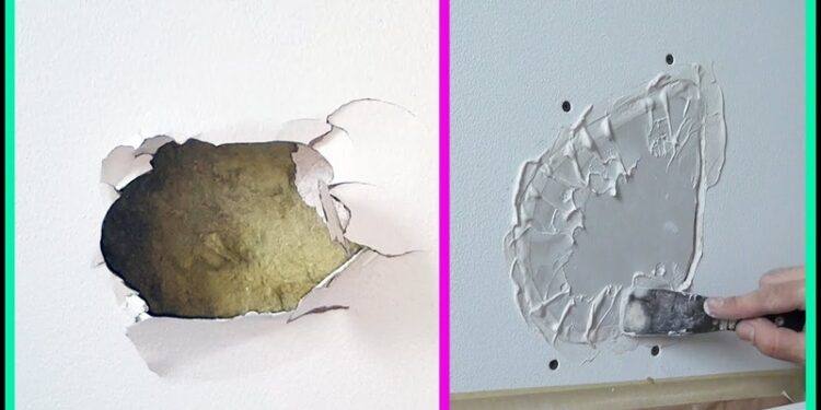 Как замаскировать дырку в стене из бетона?