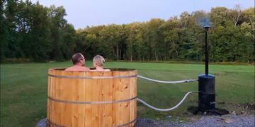 Как сделать деревянную ванну с подогревом от дровяного котла