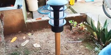 Как сделать современный садовый светильник за копейки из трубы ПВХ