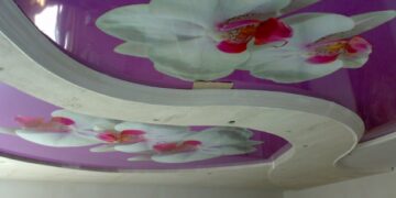 Натяжные 3D потолки в интерьере