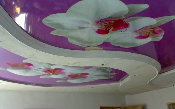 Натяжные 3D потолки в интерьере