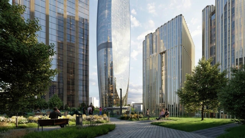 В Москве начинают строить небоскреб в форме стеклянного кубка