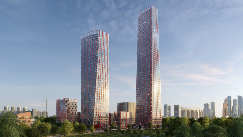 В Москве согласовали облик закручивающихся по спирали башен в Большом Сити